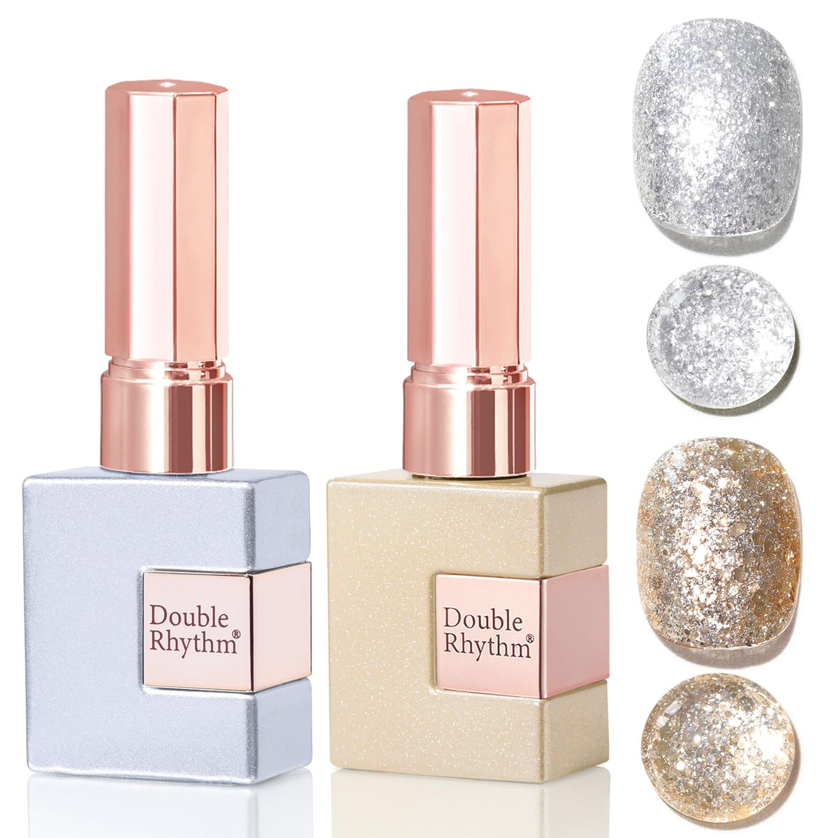 Double Rhythm front packaging showing gold and silver bottles for easy gifting