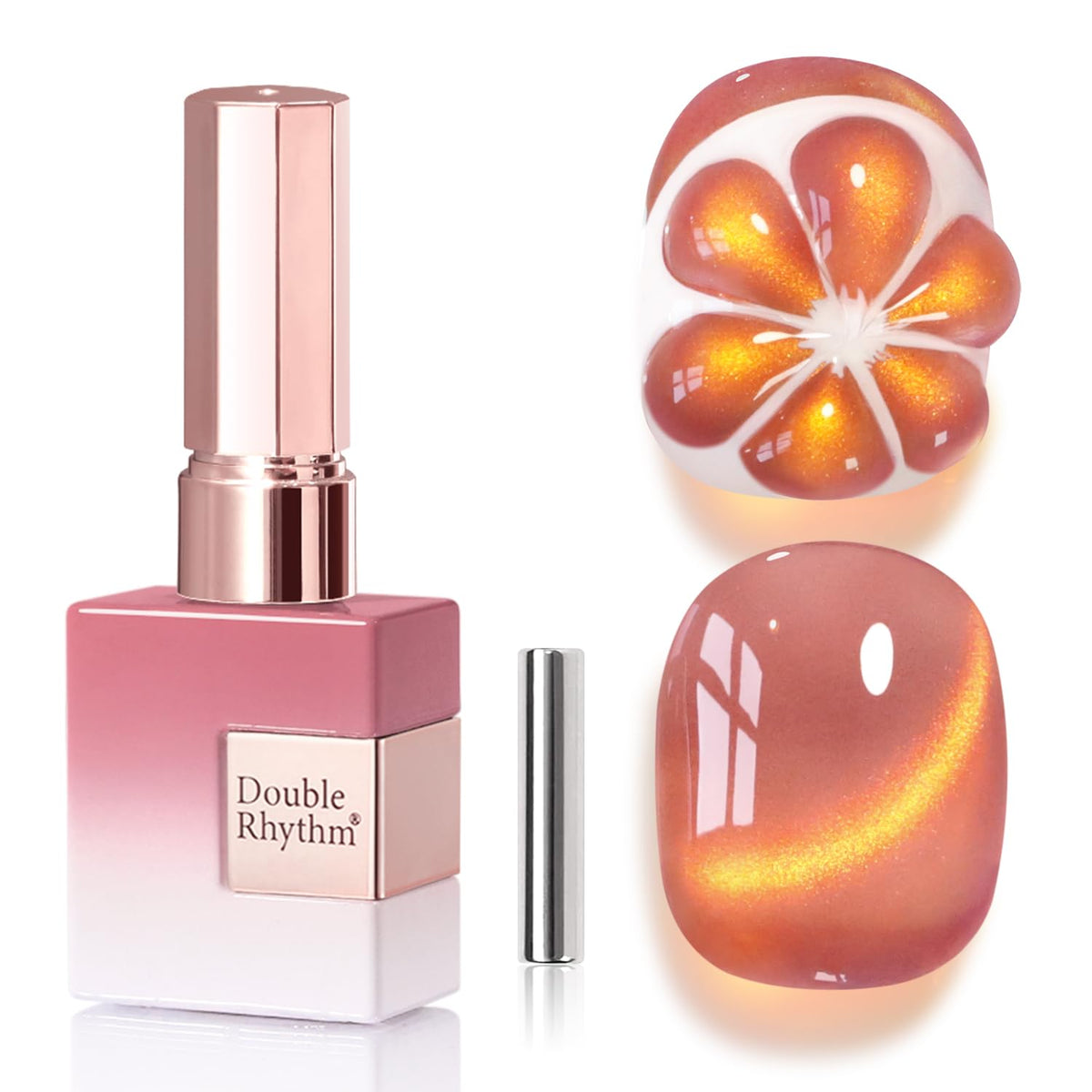 Double Rhythm front bottle showing 15ml label and pigmented jelly finish benefit