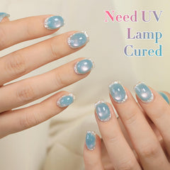 Double Rhythm polish glitter catching light showing holographic sparkle benefit
