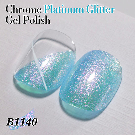 Double Rhythm close-up glitter detail highlighting fine holographic shimmer for depth