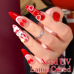 Double Rhythm being cured in salon lamp showing quick drying and application benefit