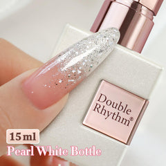 Double Rhythm salon display presenting professional-ready polish and glossy results