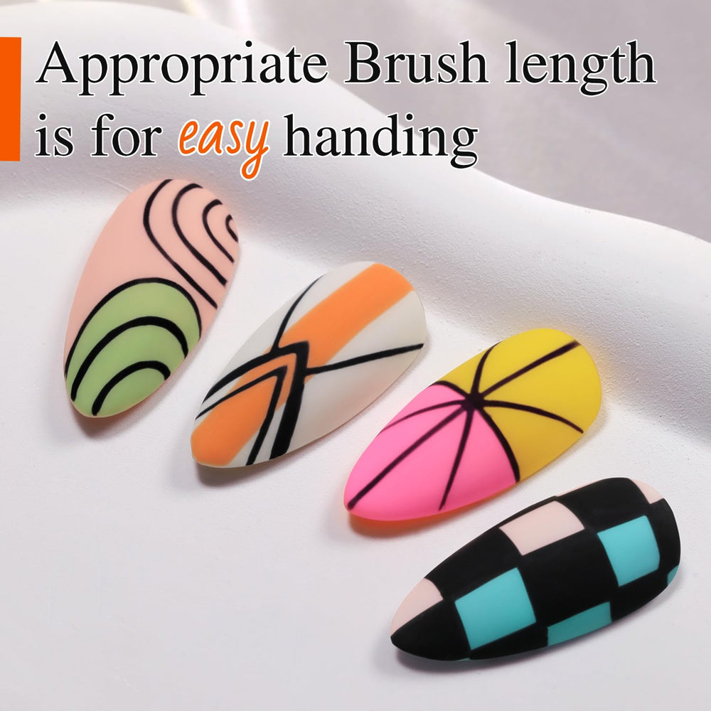 Double Rhythm artist using liner on nail showcasing control and creative detail