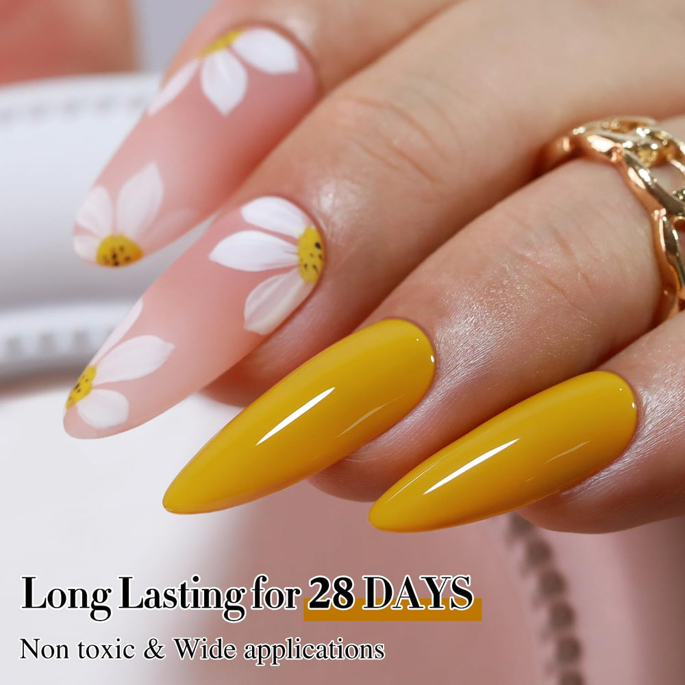 Double Rhythm applied during a home manicure showing professional-looking cured finish