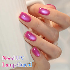 Double Rhythm in use under LED curing lamp demonstrating quick polish hardening benefit