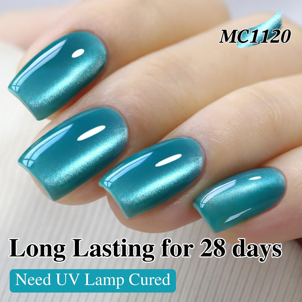 Double Rhythm finished manicure on model in lifestyle setting highlighting salon-quality shine benefit