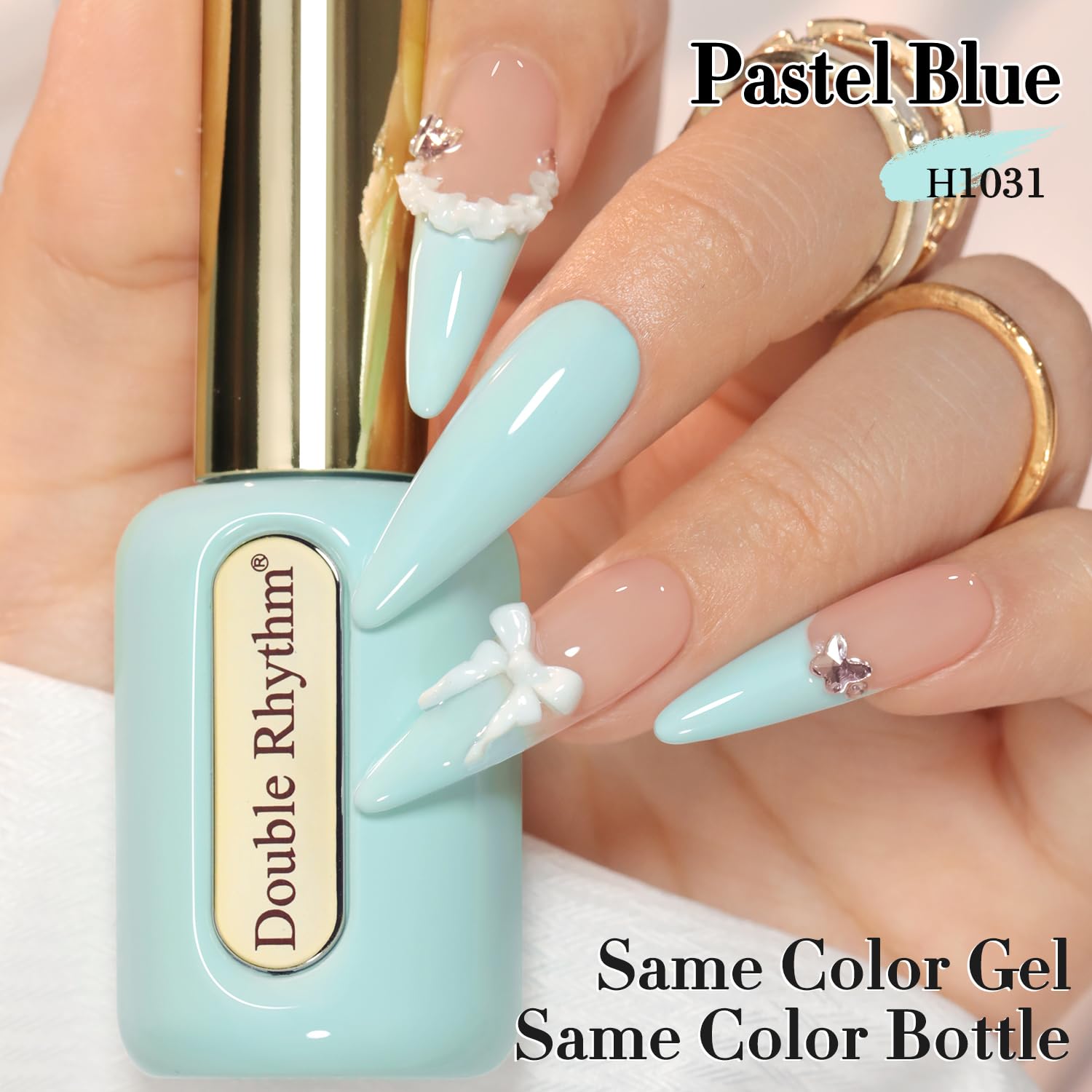 Double Rhythm jelly polish texture close-up revealing translucent milky finish for layered art