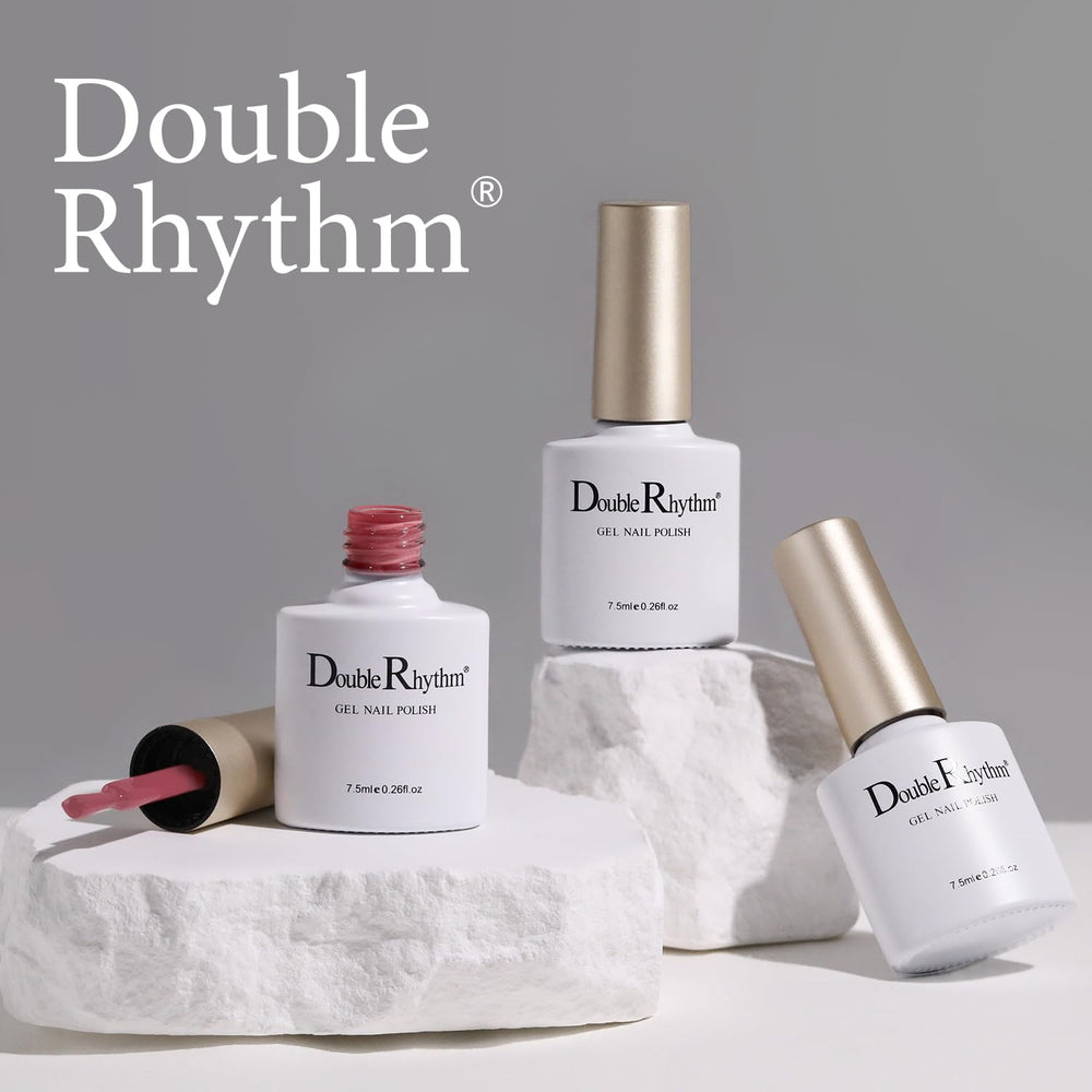 Double Rhythm label close-up listing low-odor toxin-reduced formula benefits