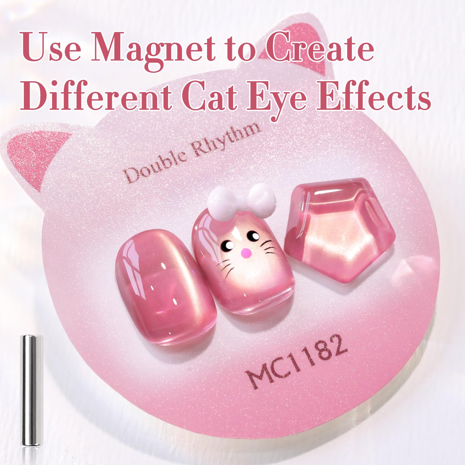 Double Rhythm label close-up noting 15ml volume and ingredient safety benefit