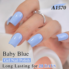 Double Rhythm swatch on fingernails showing milky lavender finish and subtle elegance