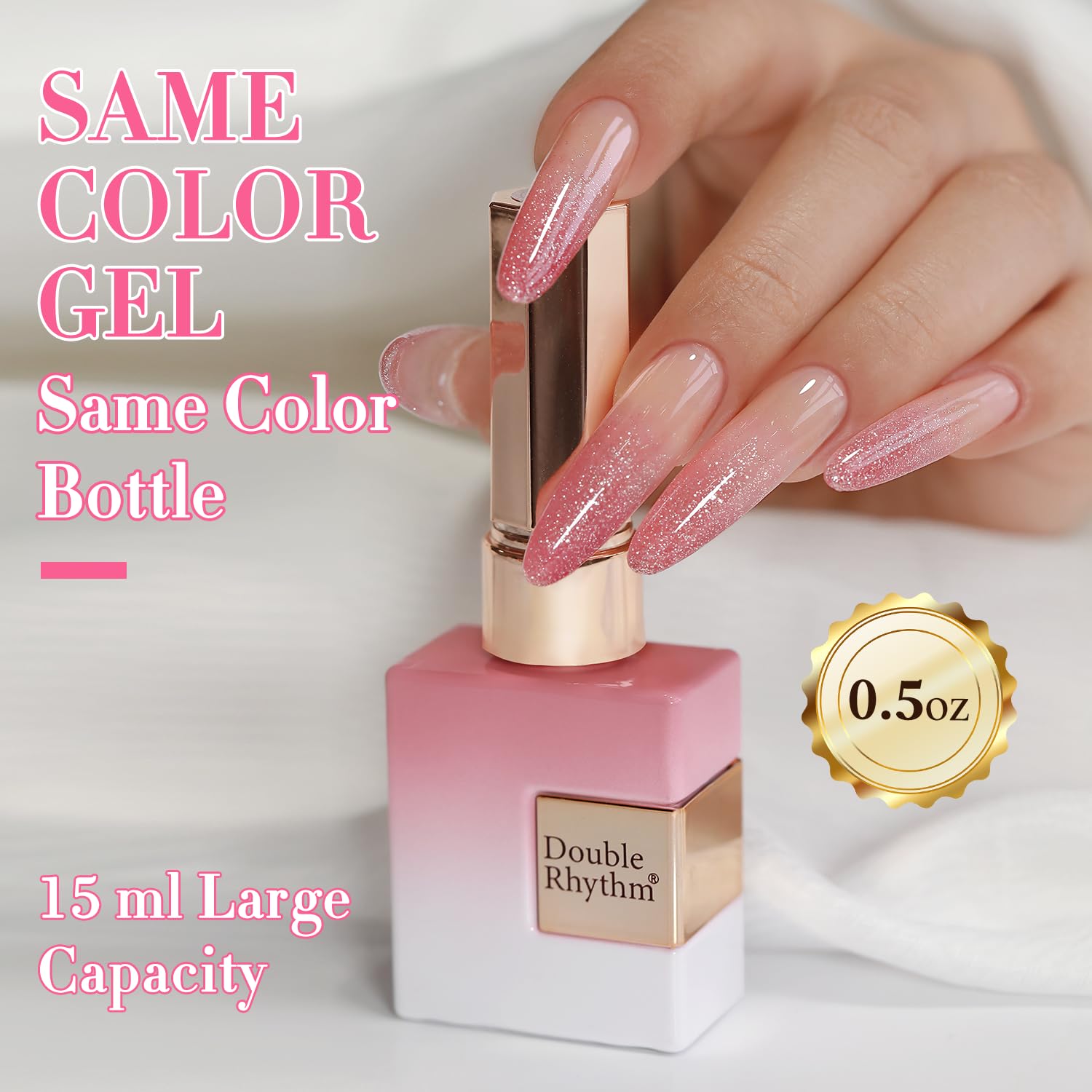 Double Rhythm layered manicure showing depth when used over colors