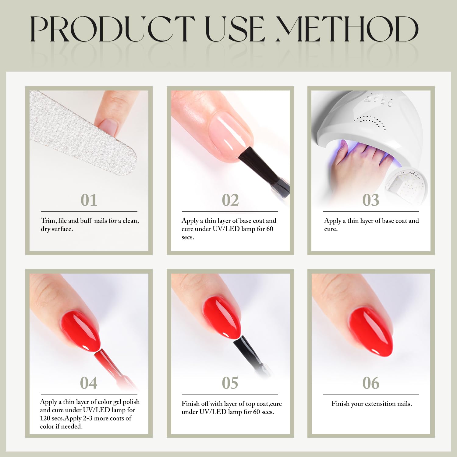 Double Rhythm hands with manicure in office setting showing professional-looking nails benefit