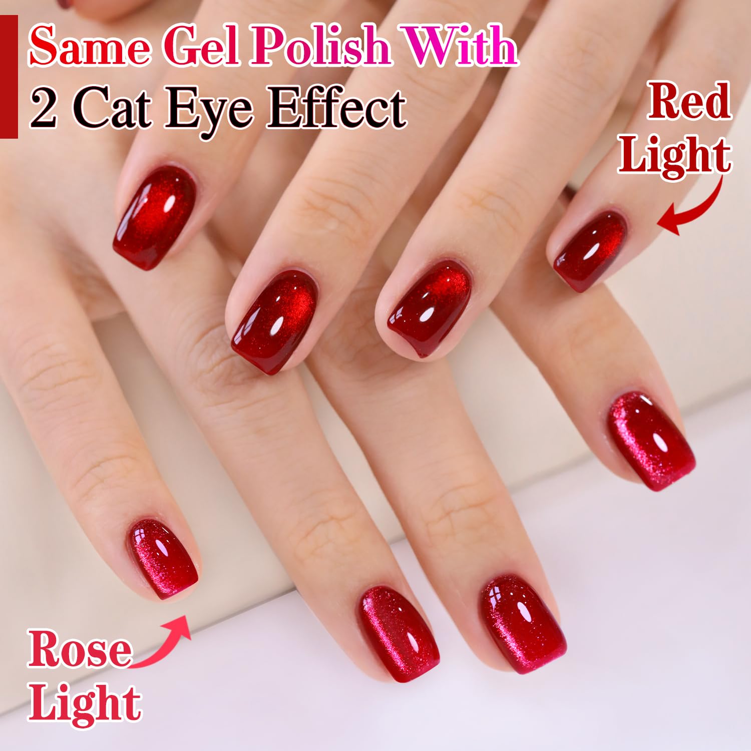 Double Rhythm hand lifestyle shot showing salon-quality shine