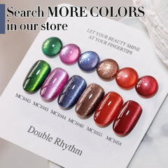 Double Rhythm nails in a styled room showing wearable salon results