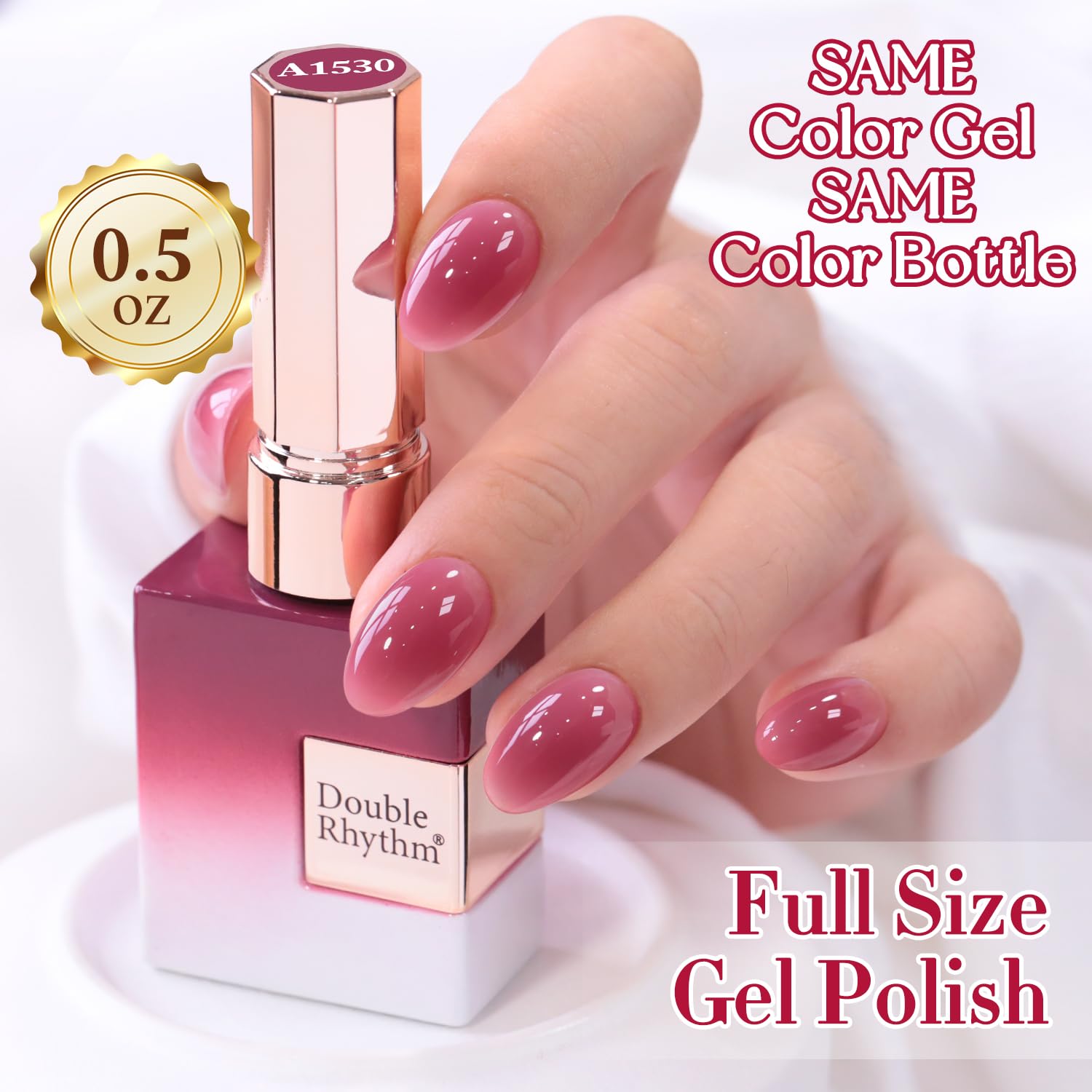 Double Rhythm close-up texture of gel showing jelly consistency and smooth finish