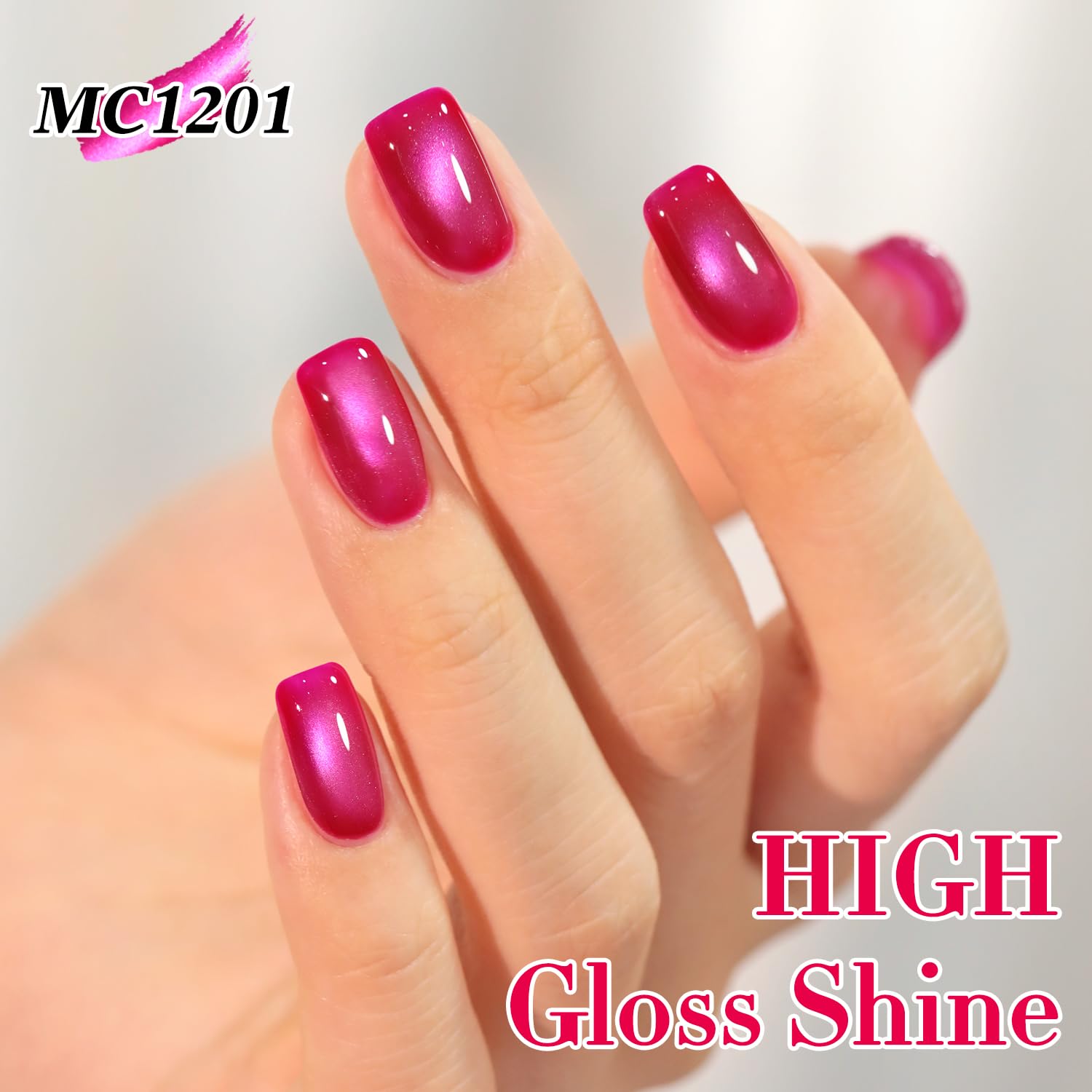 Double Rhythm polish curing under LED lamp showing durable cured finish benefit