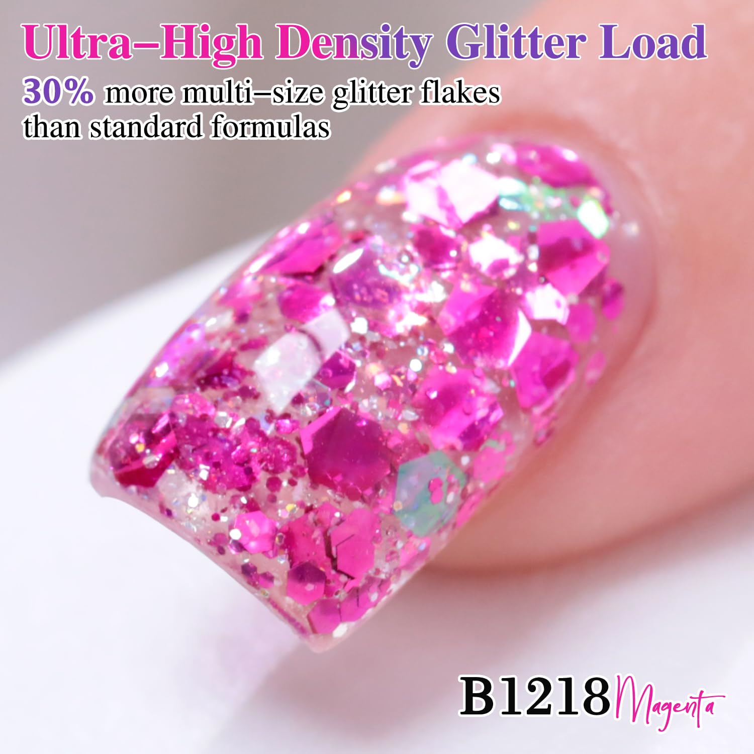 Double Rhythm magnetic tool over wet polish demonstrating pattern control benefit