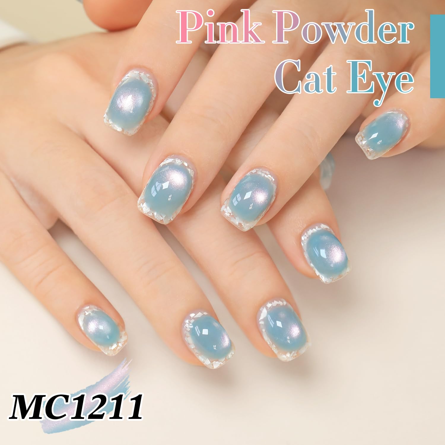 Double Rhythm magnet effect on nail demonstrating cat-eye shimmer benefit