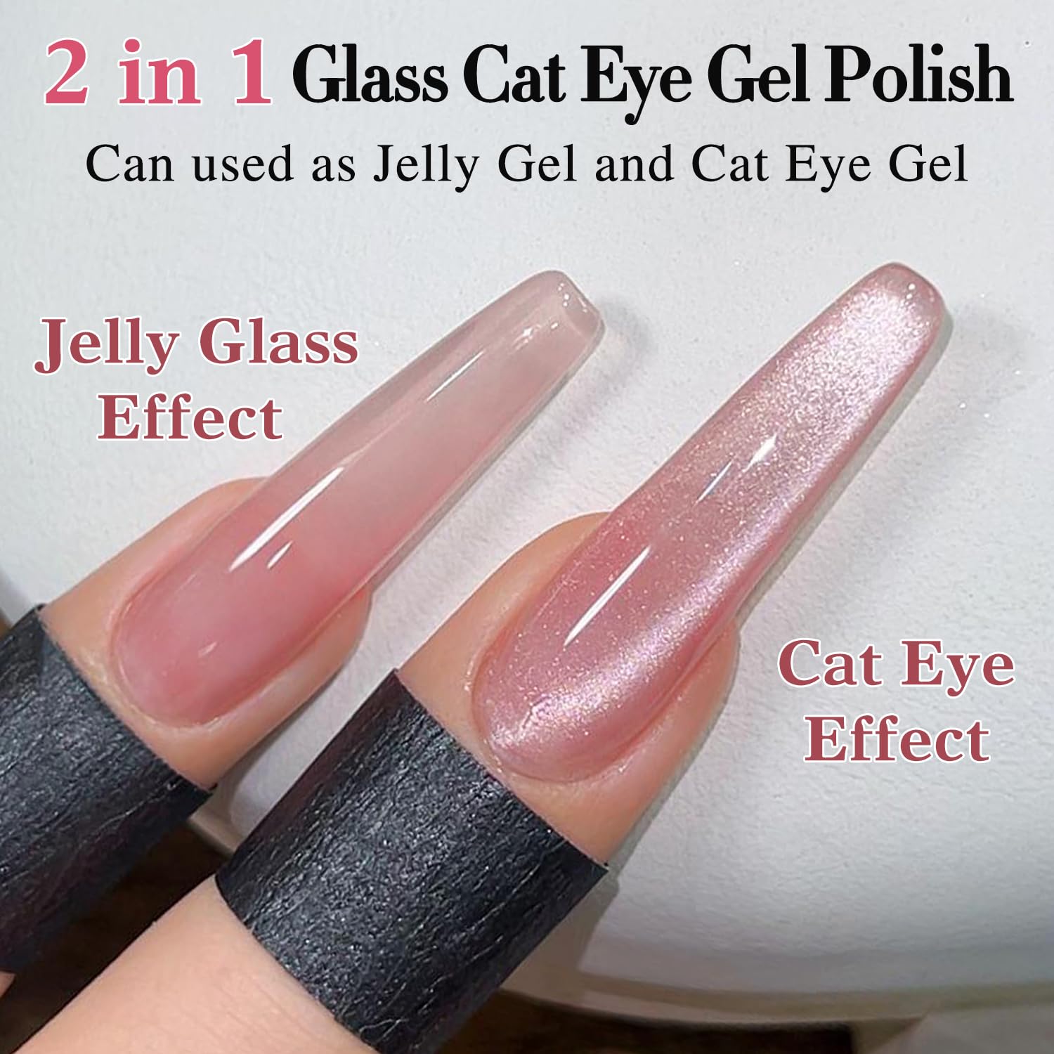 Double Rhythm magnet held above nail showing cat-eye formation benefit