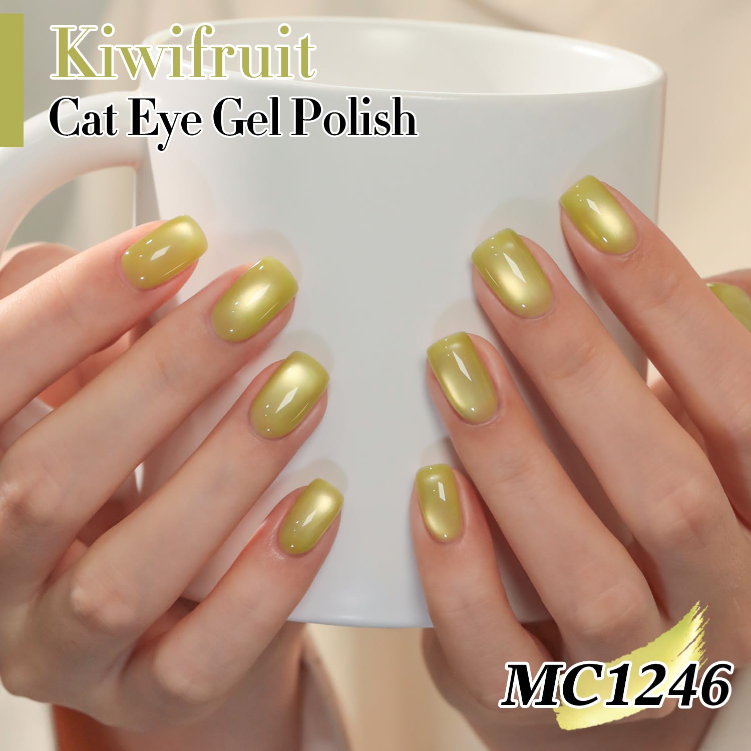 Double Rhythm magnet held over nail demonstrating cat-eye effect for precision lines