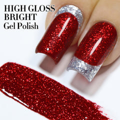Double Rhythm magnetic effect in action on nails showing shifting shimmer benefit customizable look