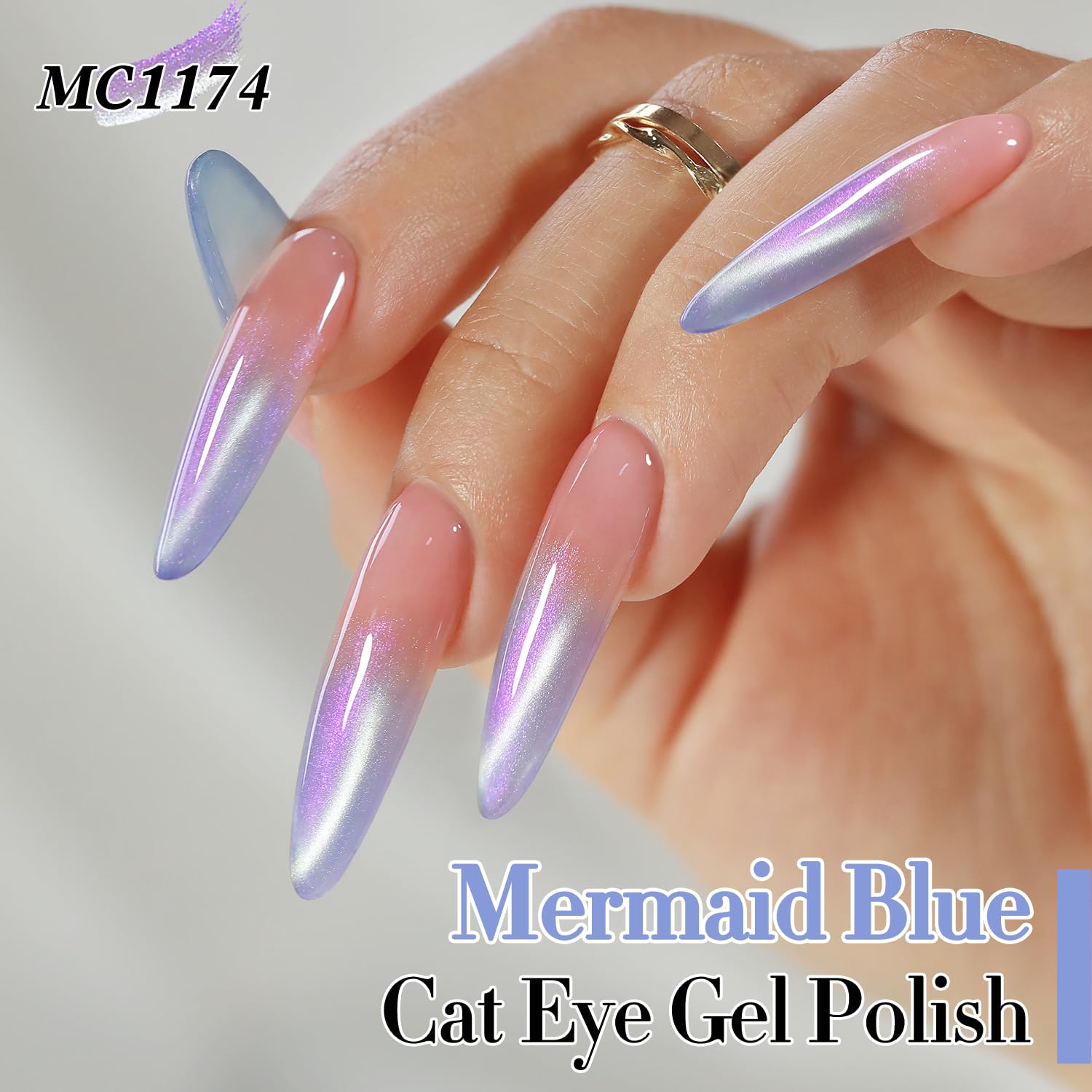 Double Rhythm Mermaid Blue close-up of gel pigment texture for vivid shimmer