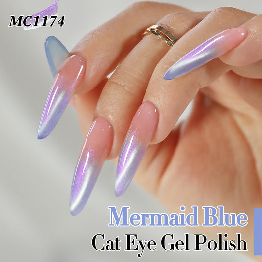 Double Rhythm Mermaid Blue close-up of gel pigment texture for vivid shimmer
