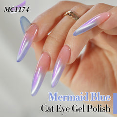 Double Rhythm Mermaid Blue close-up of gel pigment texture for vivid shimmer
