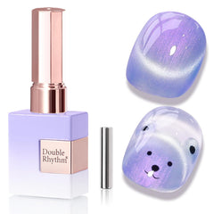 Double Rhythm Mermaid Blue front bottle showing brand and holographic finish