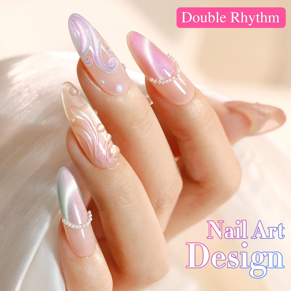 Double Rhythm polish being applied in a salon setting showing professional finish benefit