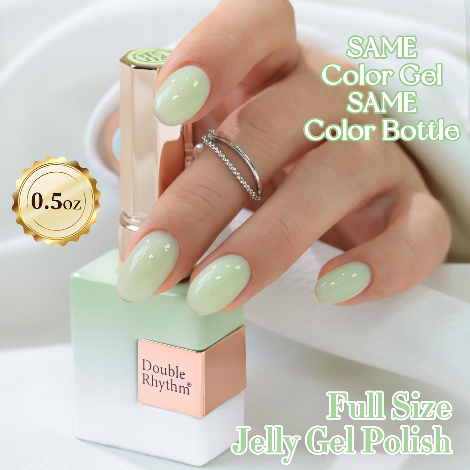 Double Rhythm layered ombré nails demonstrating buildable color effects