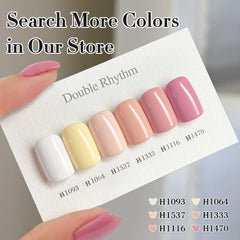 Double Rhythm on hand size comparison showing 15ml bottle scale and travel-friendly benefit