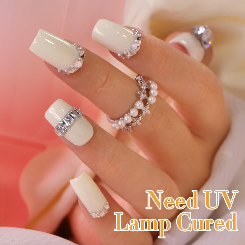 Double Rhythm layered nails showing translucent finish and buildable gloss