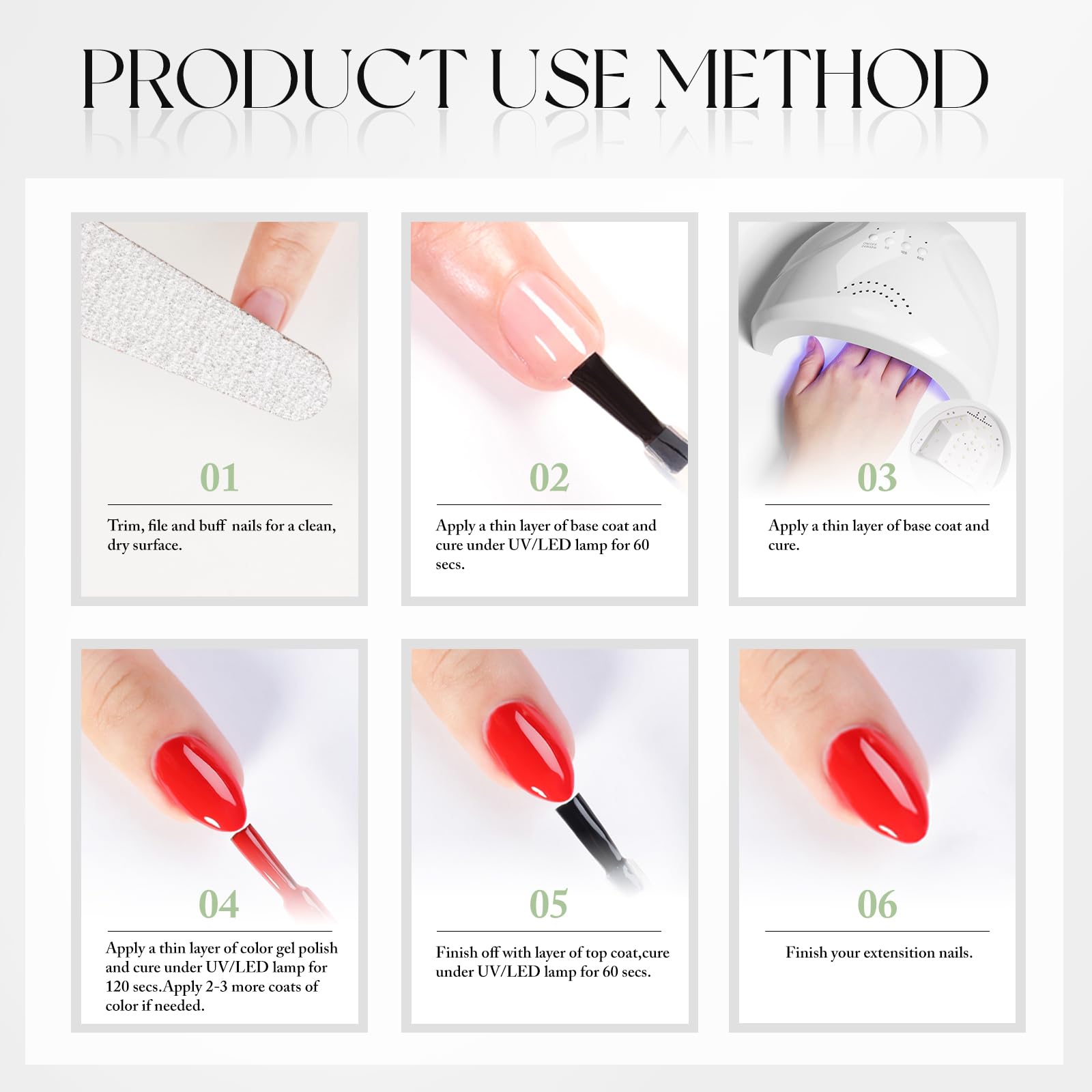 Double Rhythm bottle on vanity with manicure tools showing salon-quality results at home benefit