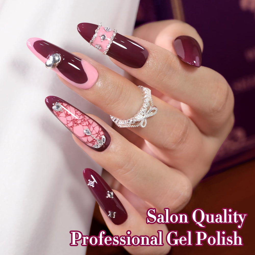 Double Rhythm layered ombré nails illustrating multilayer color blending options