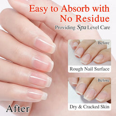 Double Rhythm before and after nail bed comparison showing smoother nails benefit