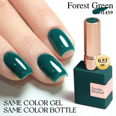 Double Rhythm close-up of manicured nail showing high gloss benefit