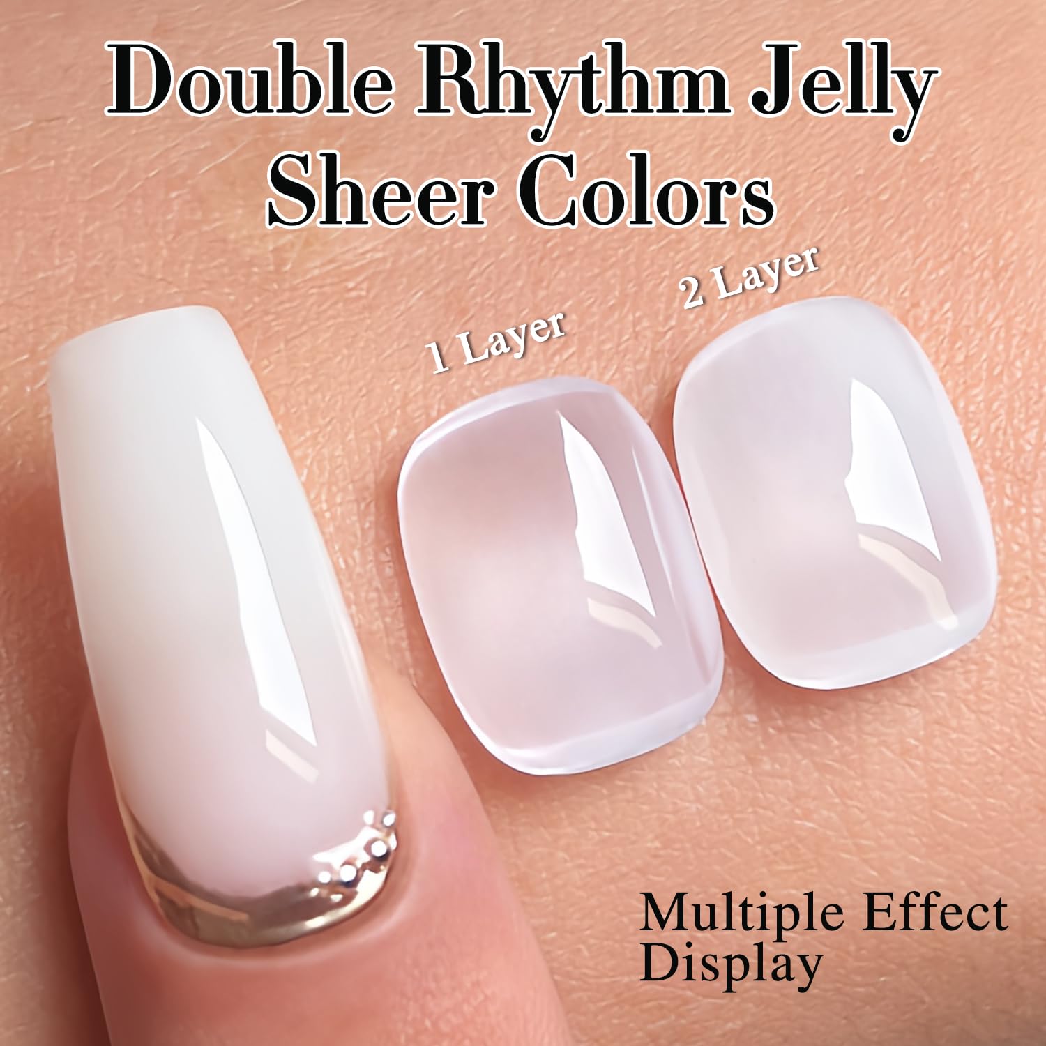 Double Rhythm nail in use application demonstrating even coverage and fast curing benefit
