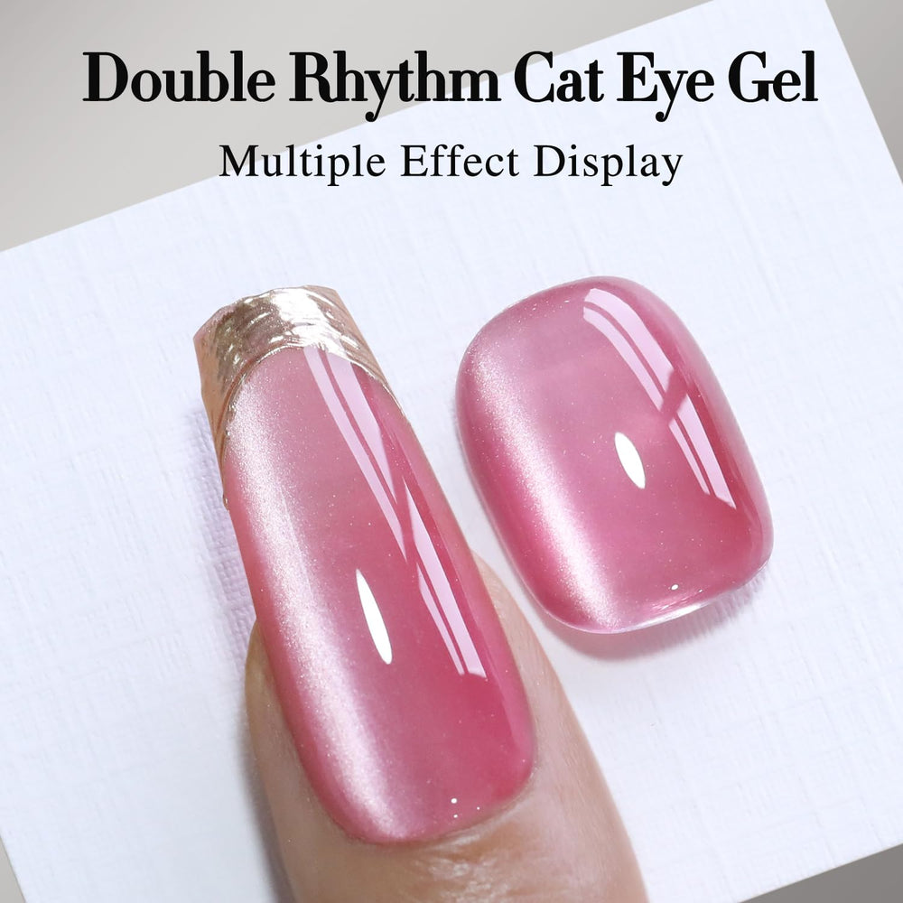 Double Rhythm nail in use on salon hand showing layered jelly glow effect