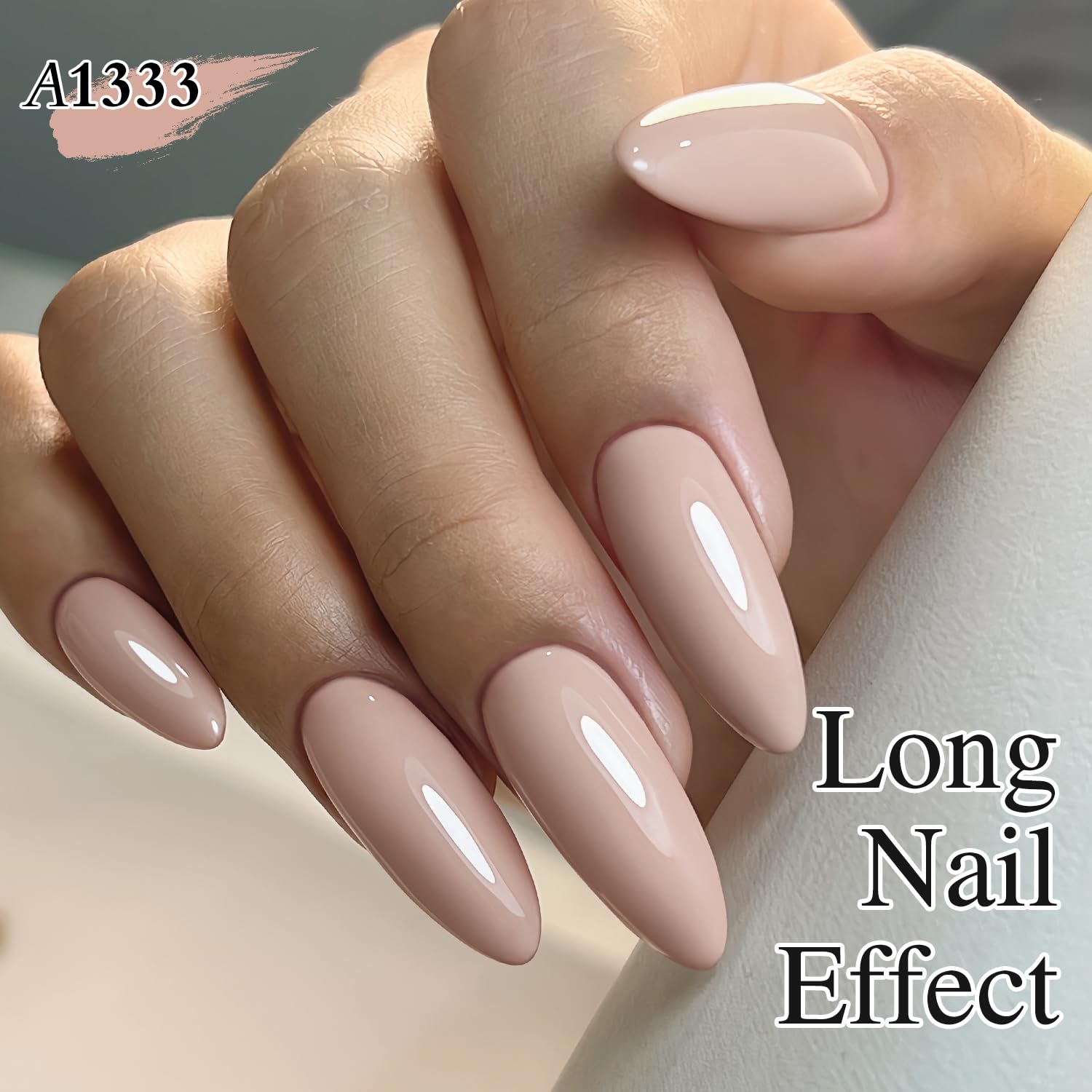 Double Rhythm nail swatch on sticks showing sheer nude range for color choice