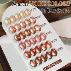 Double Rhythm swatch collection on display showing color layering benefit