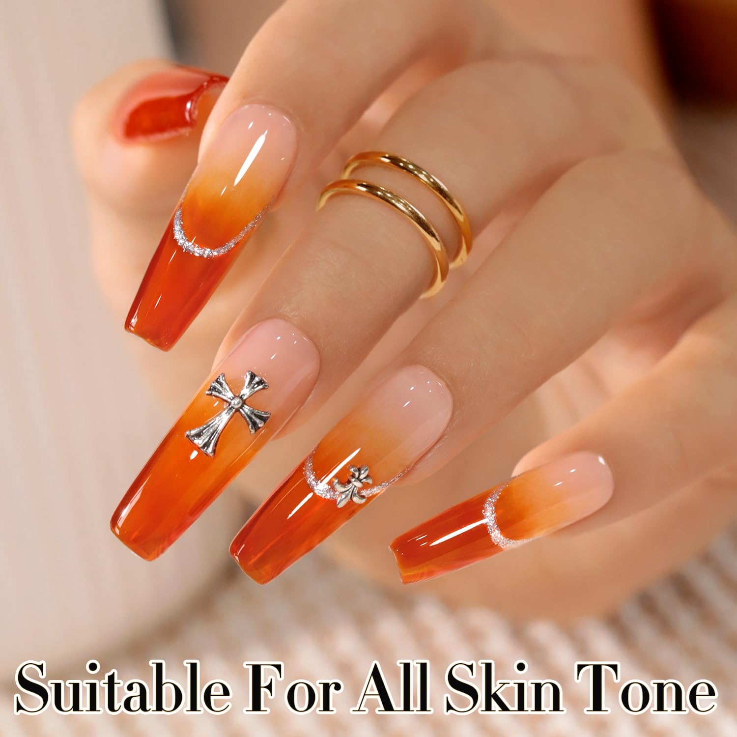 Double Rhythm nail swatch fan showing layered translucency and color progression
