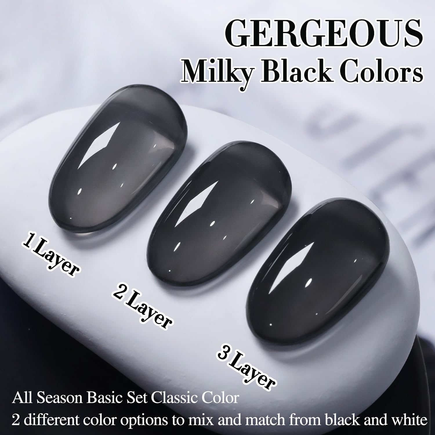 Double Rhythm nail swatches displaying milky gradient finish and layering benefit