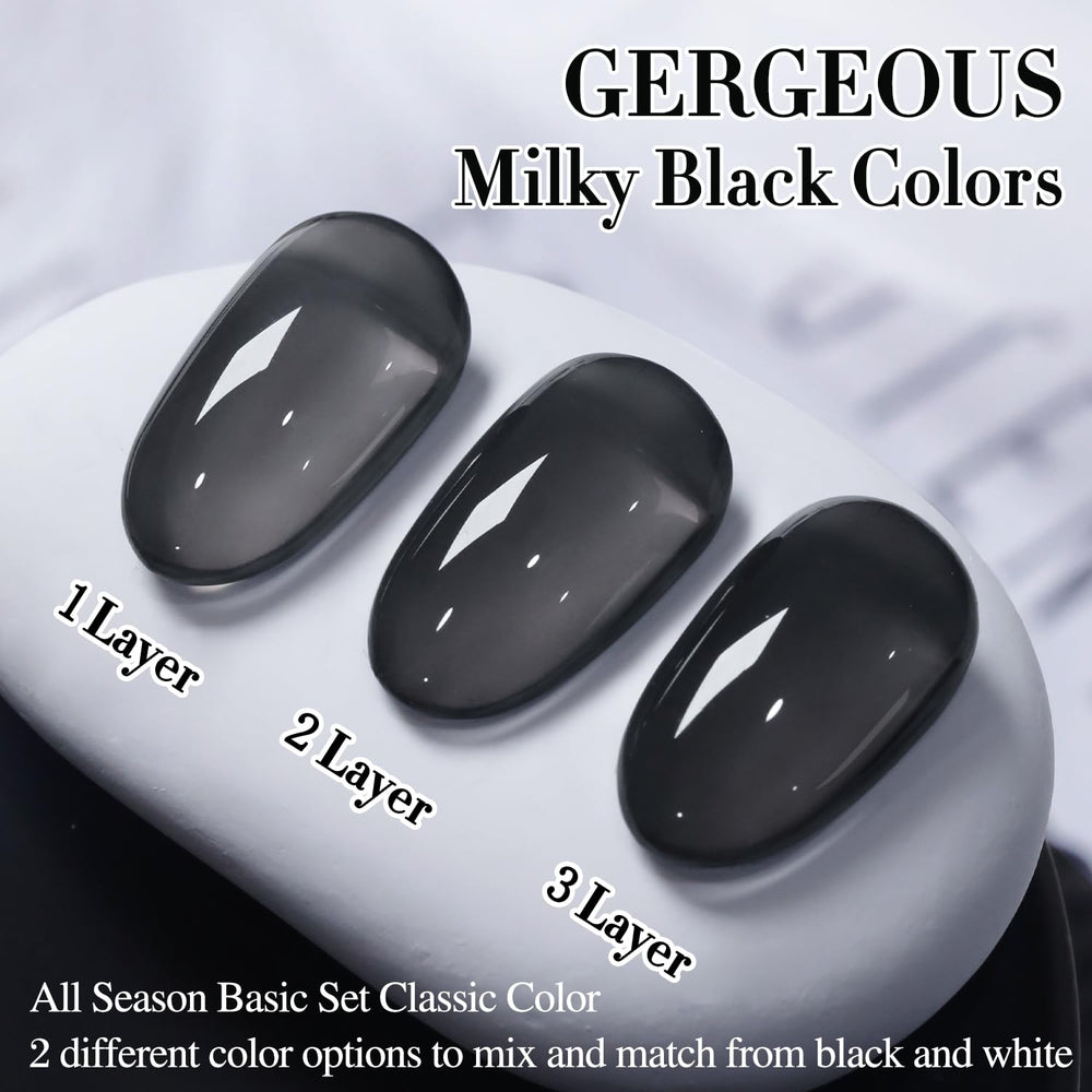 Double Rhythm nail swatches displaying milky gradient finish and layering benefit