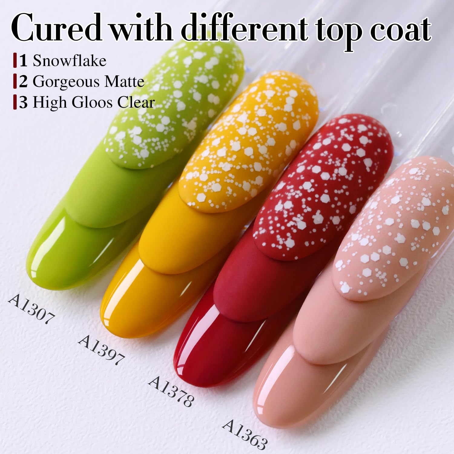 Double Rhythm nail swatch on tip showing cured deep red glossy finish