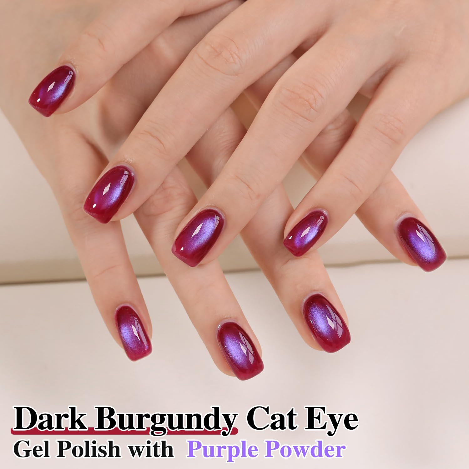 Double Rhythm single nail swatch showing cat-eye effect for easy inspiration