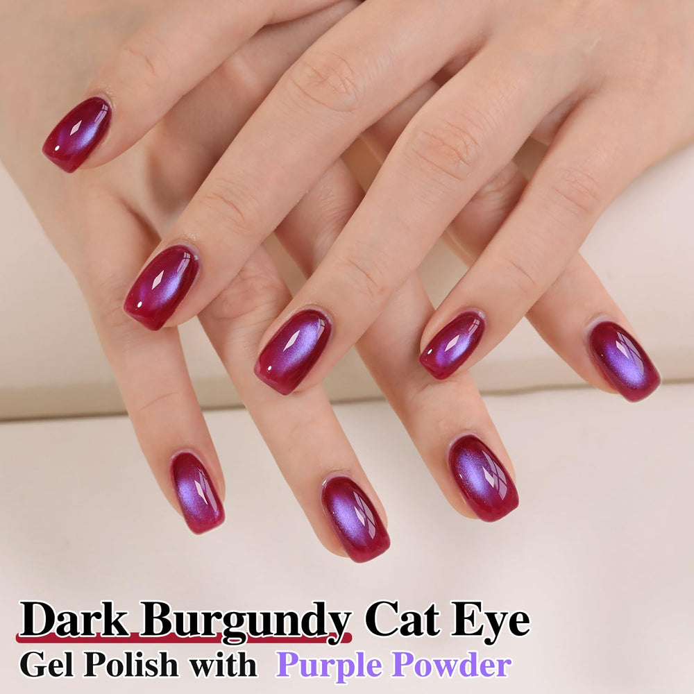Double Rhythm single nail swatch showing cat-eye effect for easy inspiration