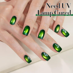 Double Rhythm nail swatch strip displaying holographic shimmer options
