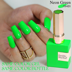 Double Rhythm layered nail tips demonstrating buildable milky translucency