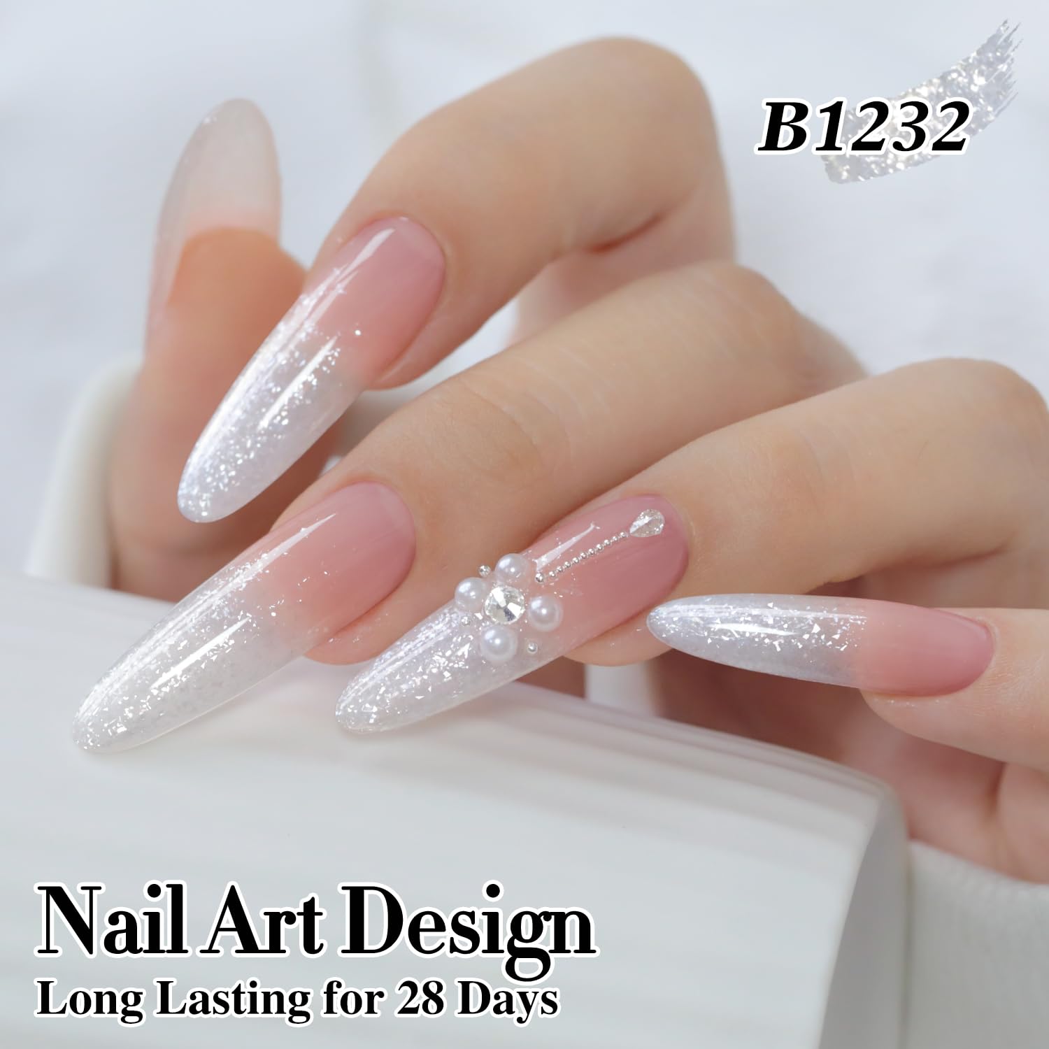 Double Rhythm polish being applied to a fingernail demonstrating easy use